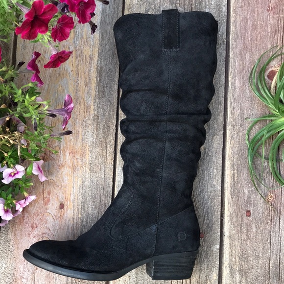 ☀️Born Barren Distressed Black Suede Tall Boot - Picture 3 of 14